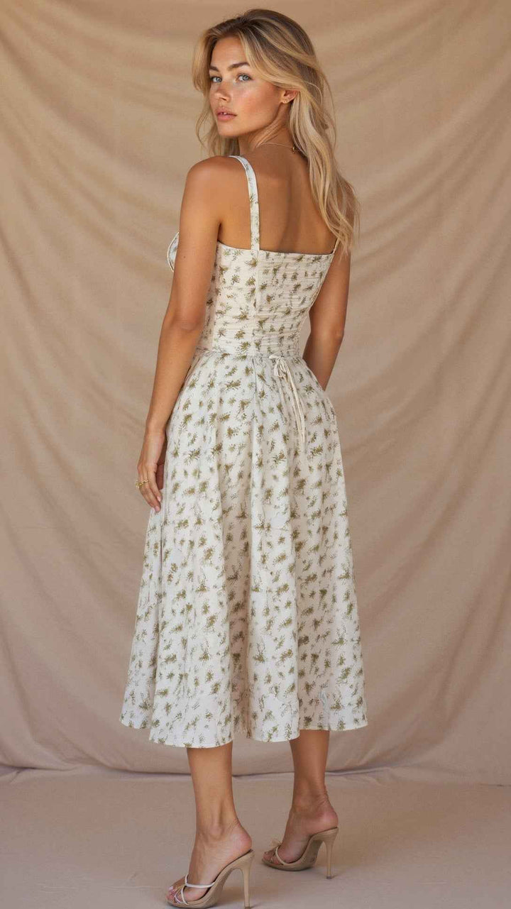 Margaret | Corset Midi Dress - Elegant, figure-flattering style