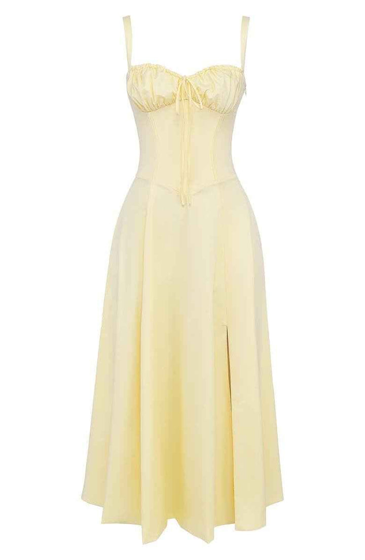 Margaret | Corset Midi Dress - Elegant, figure-flattering style