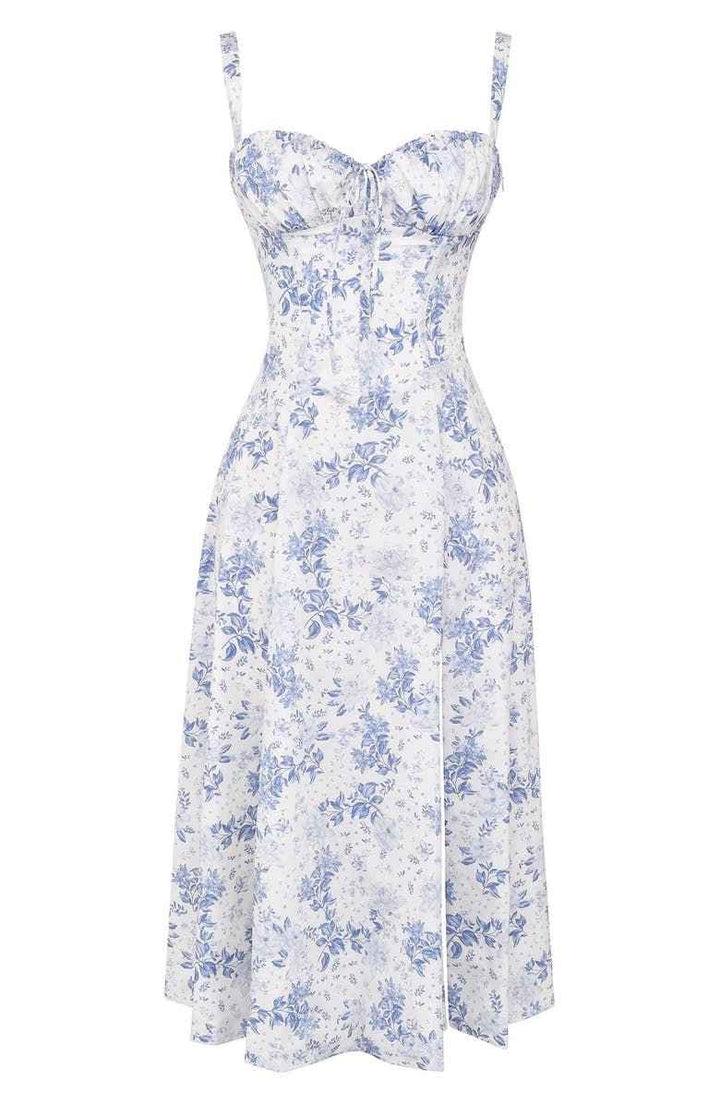 Margaret | Corset Midi Dress - Elegant, figure-flattering style