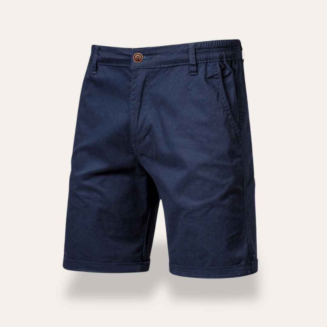 Men's Classic Fit Shorts – Breathable Mid-Length Casual Style Navy Blue