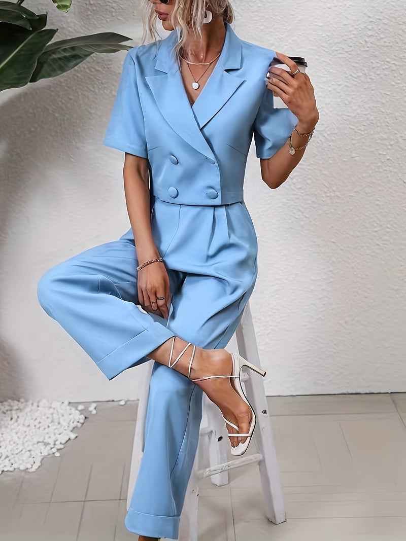 Women's Two-Piece Cropped Blazer Set