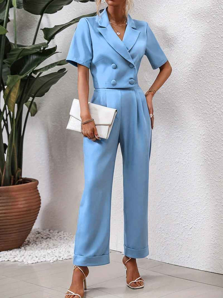 Women's Two-Piece Cropped Blazer Set