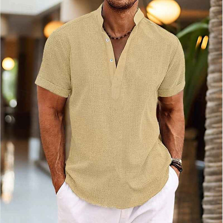 Men's Lightweight Short Sleeve Shirt Yellow