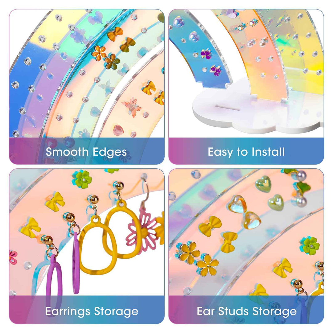 Colorful Jewelry Organizer with Mirror