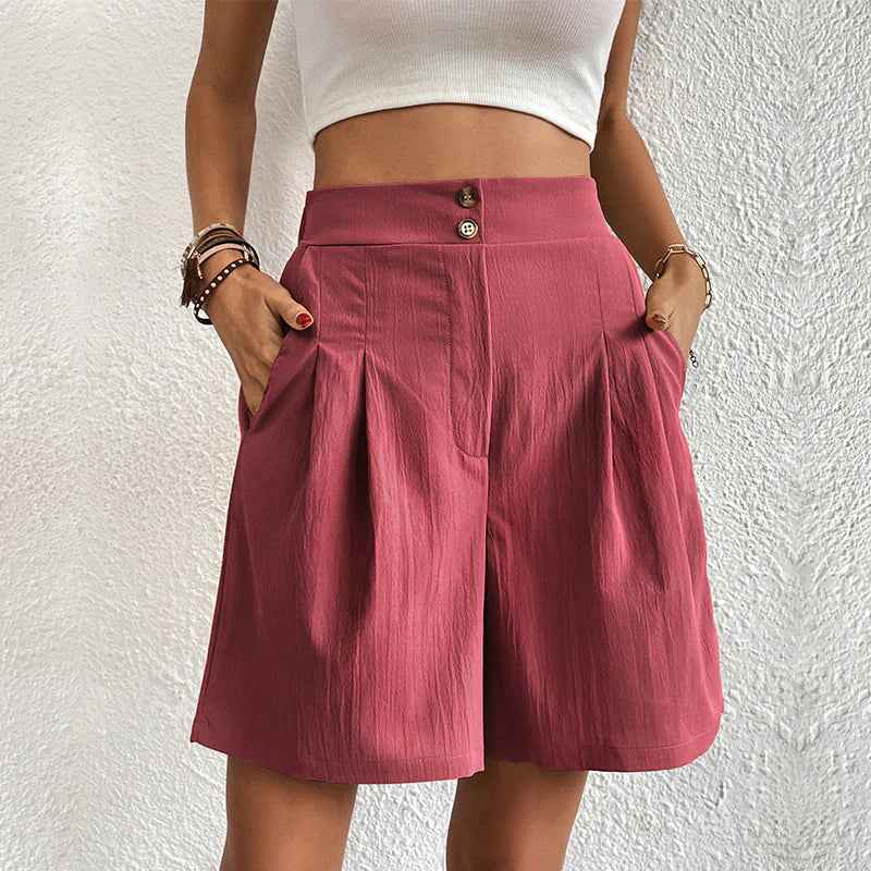 Trendy Women's Relaxed Shorts Pink