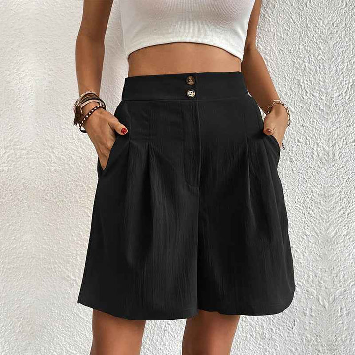 Trendy Women's Relaxed Shorts Black