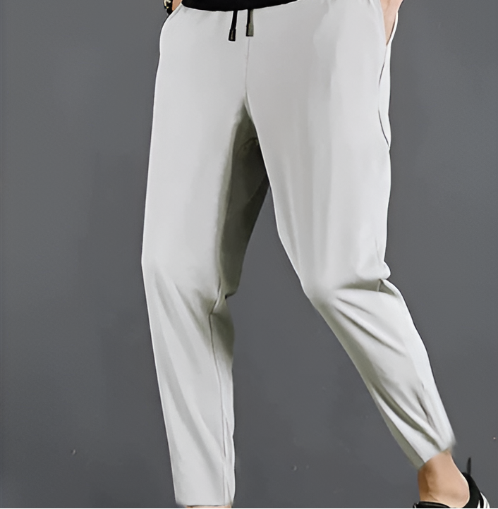 Men's Quick-Dry Four-Way Stretch Hiking Pants with Tapered Ankle Gray
