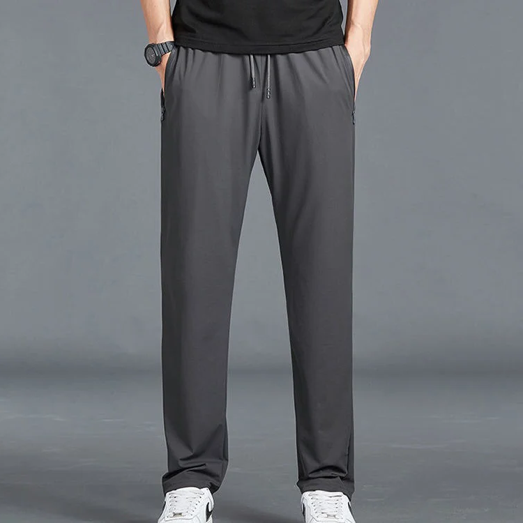 Men's Quick-Dry Four-Way Stretch Hiking Pants with Tapered Ankle Dark Gray