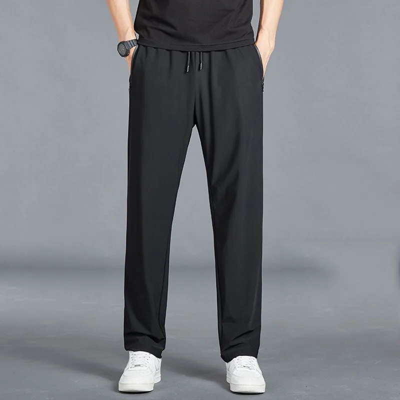 Men's Quick-Dry Four-Way Stretch Hiking Pants with Tapered Ankle Black