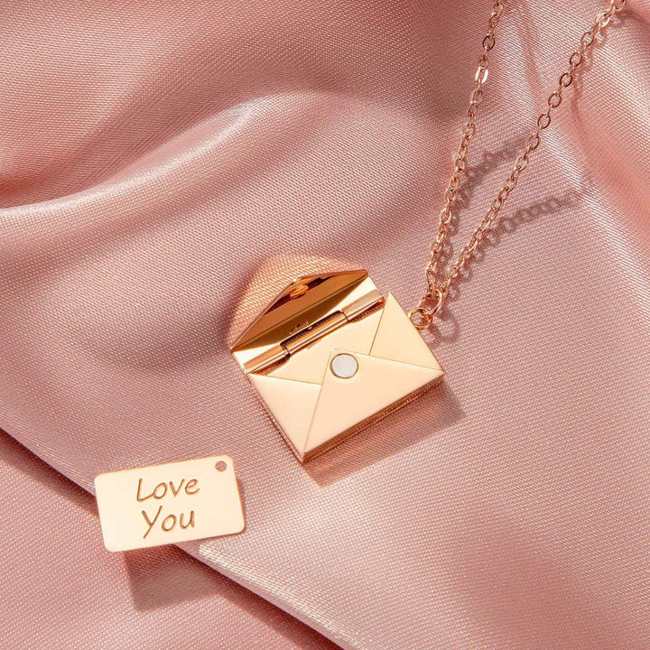 Nula | Women's Love Letter Envelope Necklace in Stainless Steel