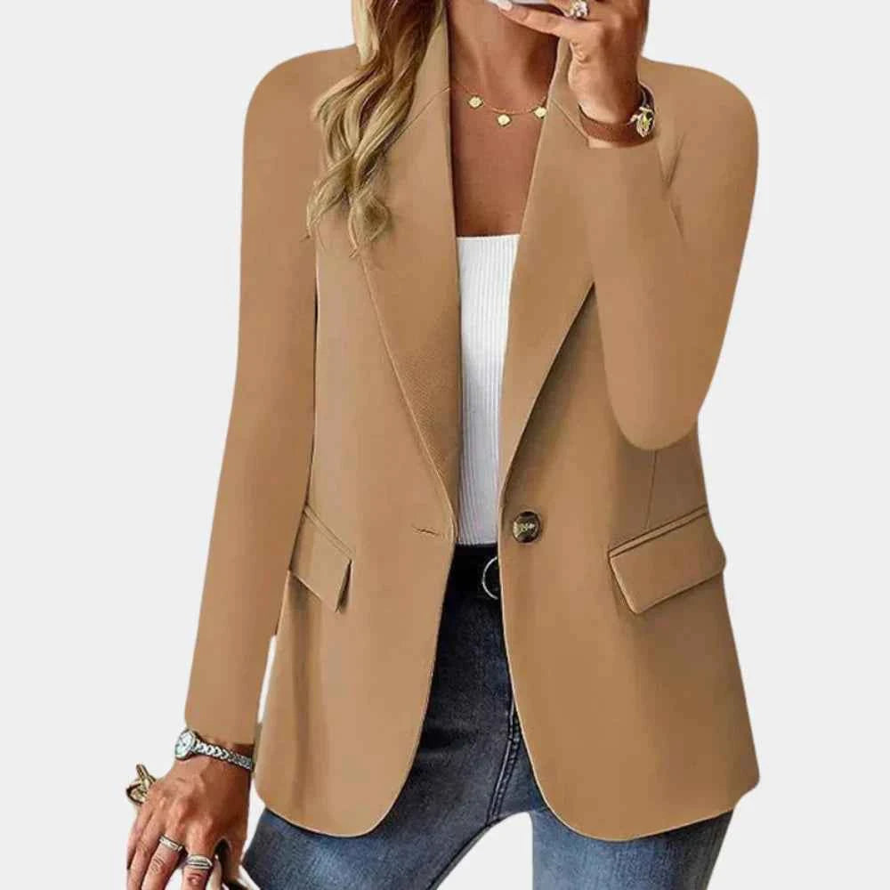Women's Elegant Blazer - Stylish and Versatile Outerwear Brown