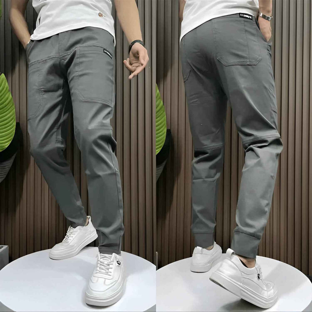 Men’s Stretch Cargo Pants – Comfortable Versatile Fit Dark gray