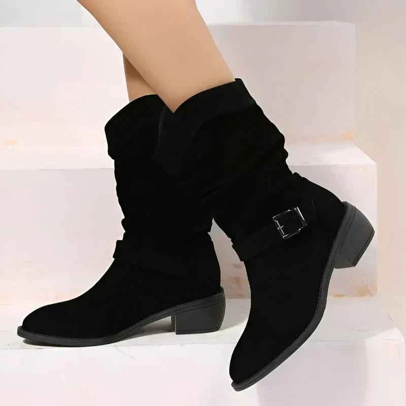 Berdine | Elegant Boots With Soft Soles Black