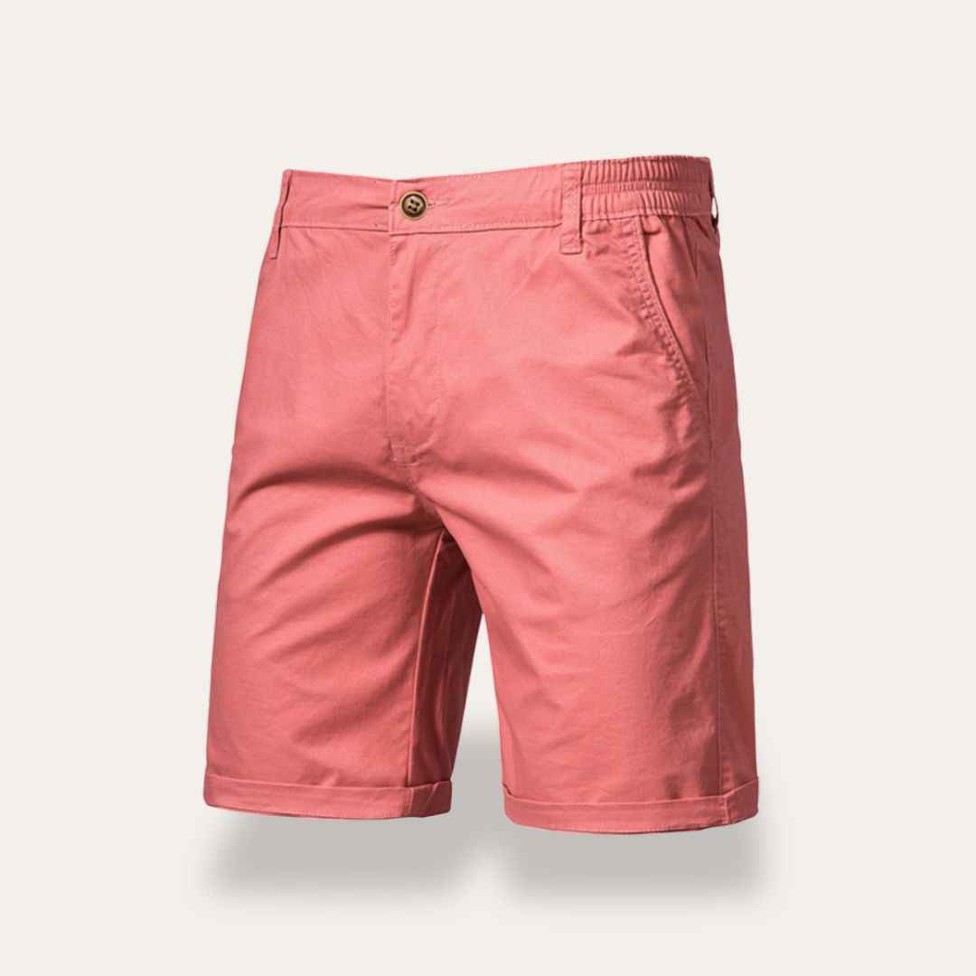 Men's Classic Fit Shorts – Breathable Mid-Length Casual Style Pink