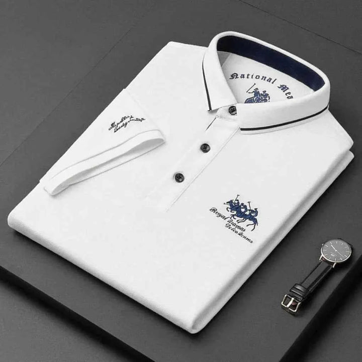 Men's Refined Casual Polo Shirt Essential White