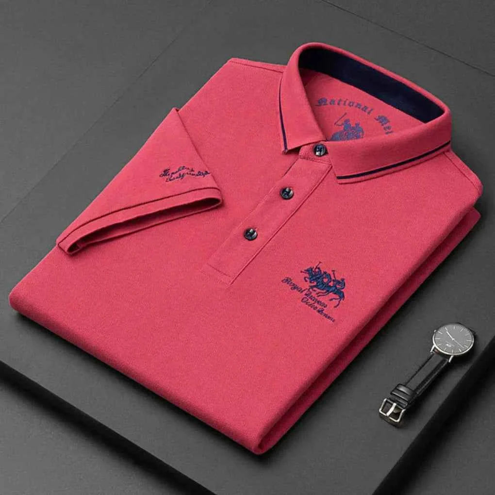 Men's Refined Casual Polo Shirt Essential Red