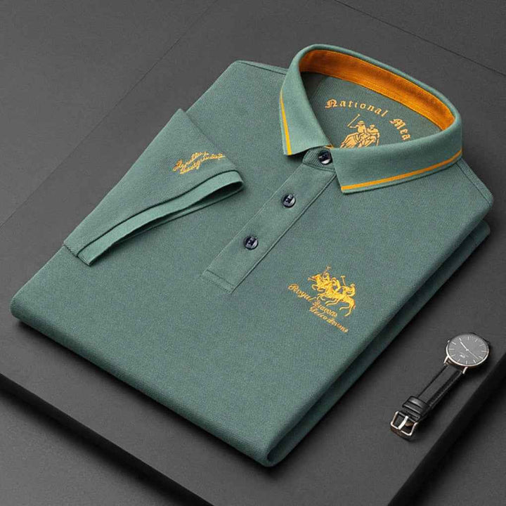 Men's Refined Casual Polo Shirt Essential Green