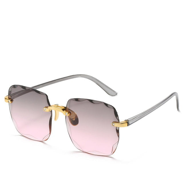 Joann | Women's Stylish Modern Sunglasses Gray Pink