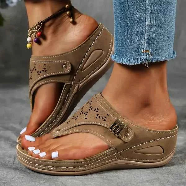 Jade | Women's Orthopedic Cushioned Sandals Brown