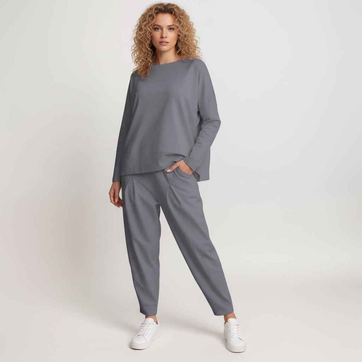 Women's Long-Sleeve Lounge Set Grey