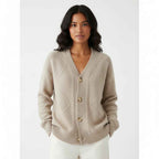 Women's Button-Front Knit Cardigan Taupe