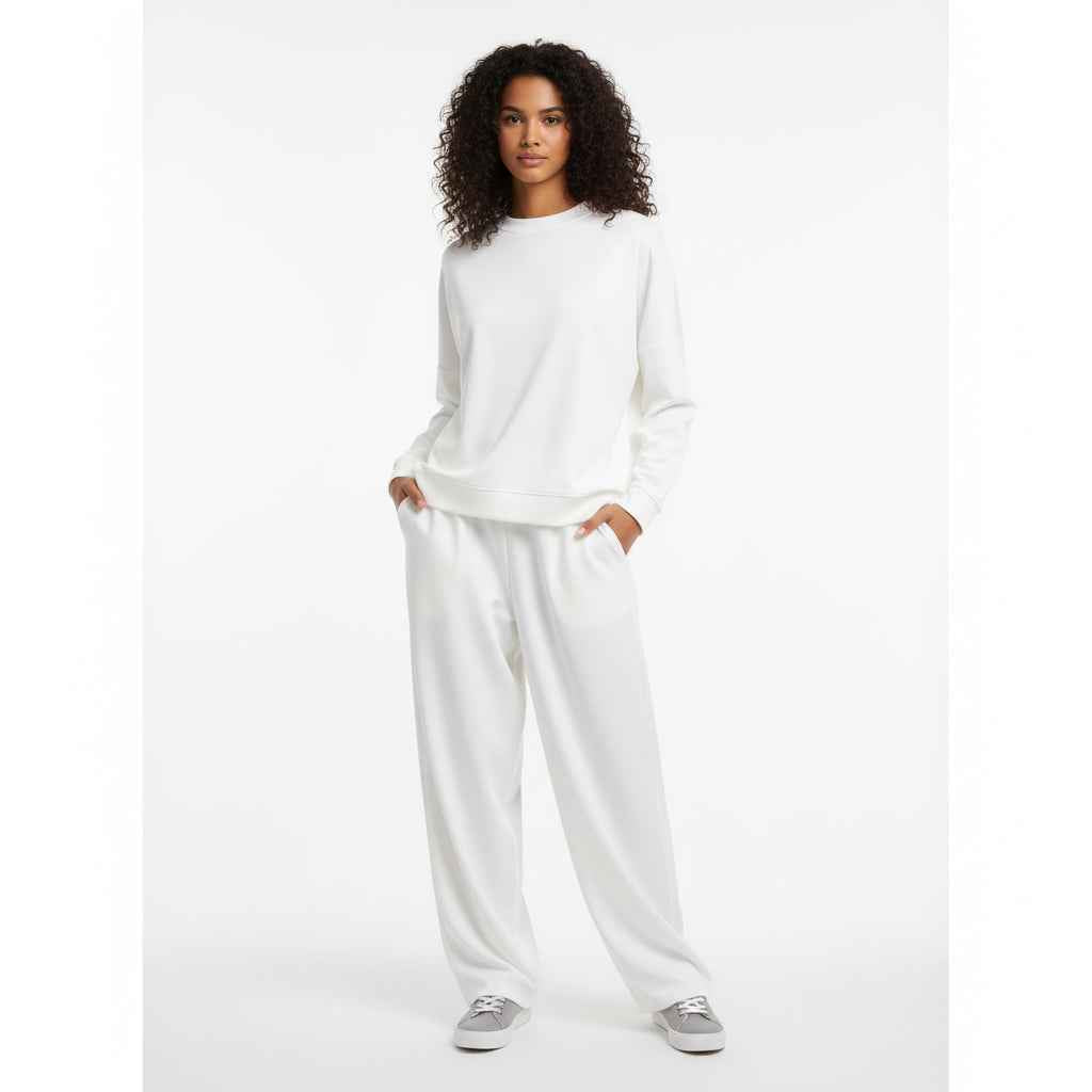 Women's Long-Sleeve Lounge Set White