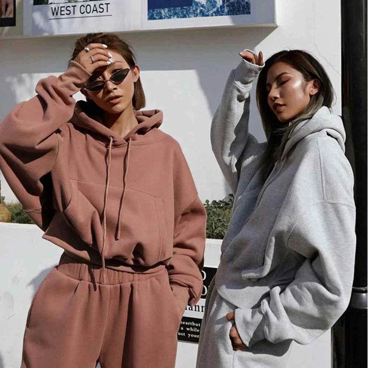Women's Trendy Hooded Set - Stylish and Comfortable