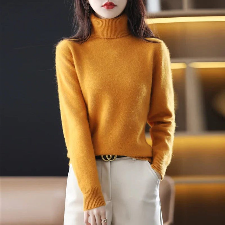 Women's Ribbed Knit Turtleneck Sweater
