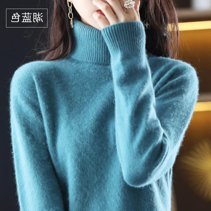 Women's Ribbed Knit Turtleneck Sweater