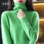 Women's Acrylic Turtleneck Relaxed Fit Ribbed Textured Turtleneck