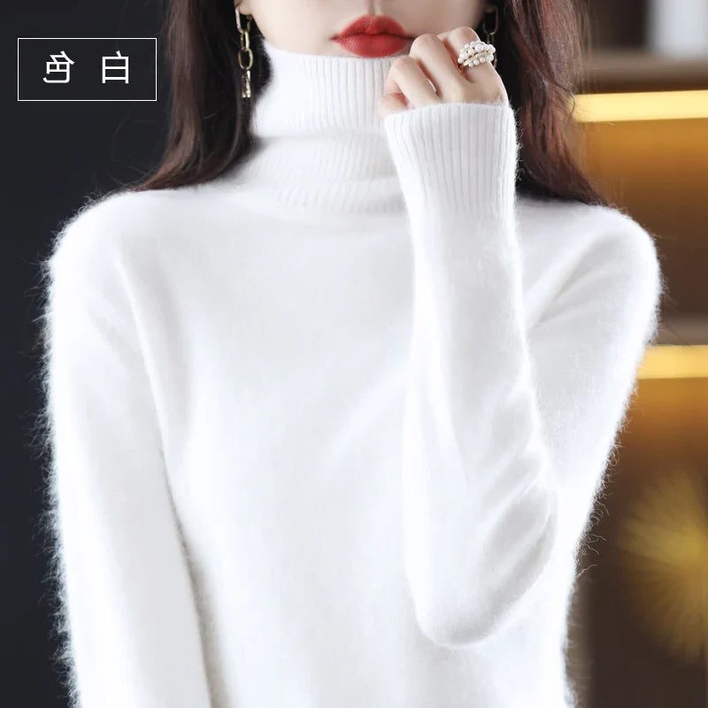Women's Ribbed Knit Turtleneck Sweater