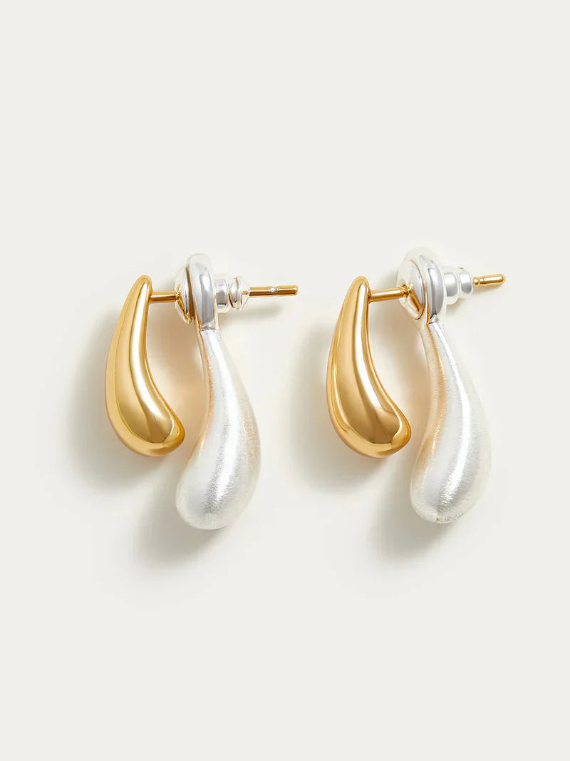 Earrings | Women's Two-Tone Water Drop Earrings