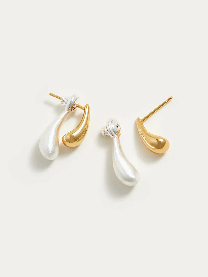 Earrings | Women's Two-Tone Water Drop Earrings