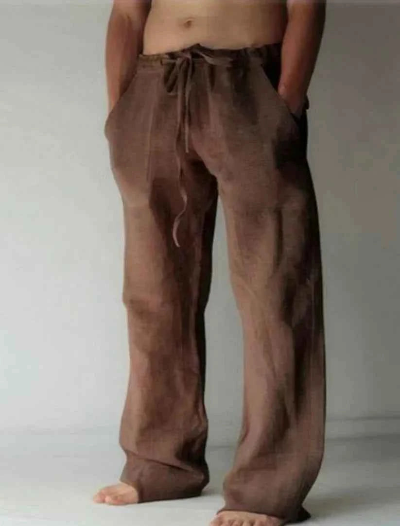 Men's Comfortable Baggy Pants - Stylish and Versatile Brown