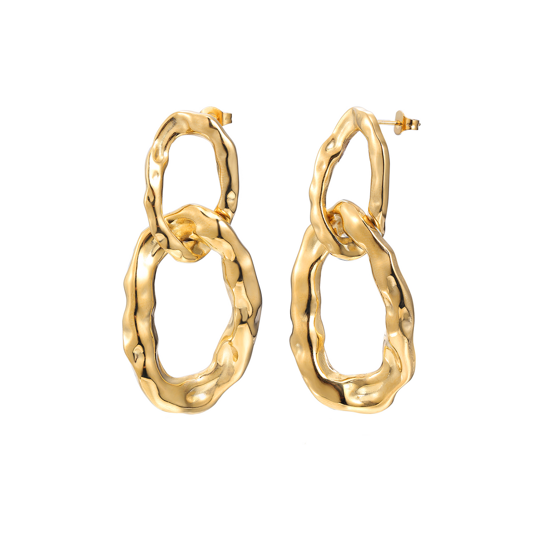 Statement Earrings | Women's Gold-Colored Stainless Steel Earrings