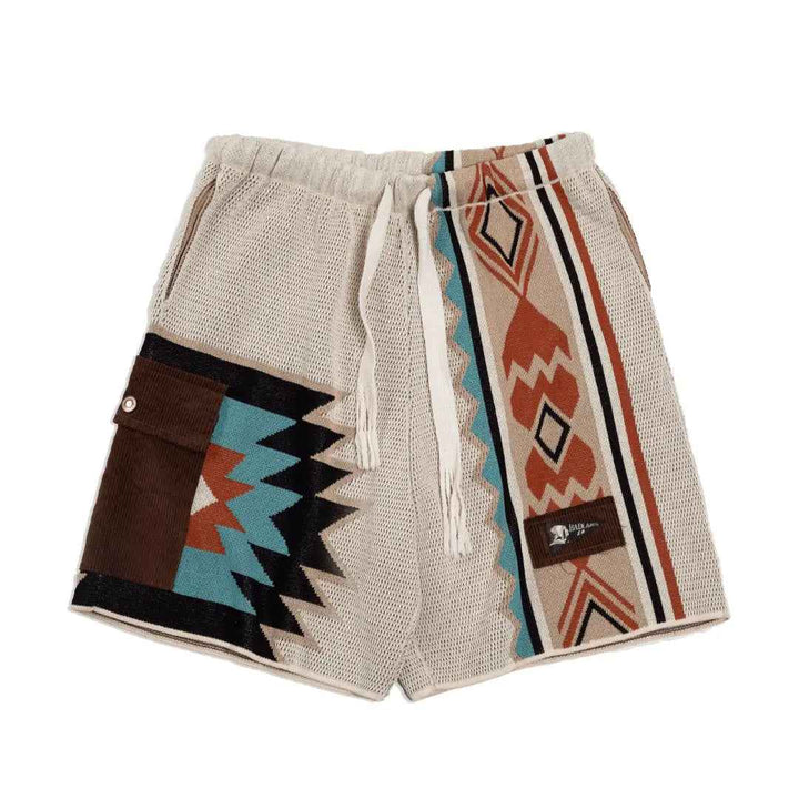 Men's Vintage Jacquard Knit Shorts - Sun Chaser Style