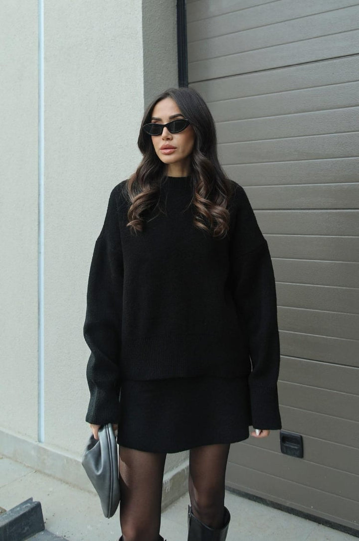 Violet | Women's Knitted Top and Skirt Set