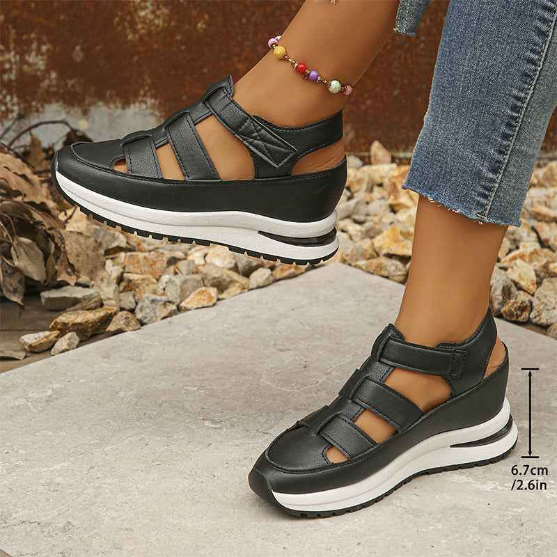 Women's Closed-Toe Sneaker Sandals Black