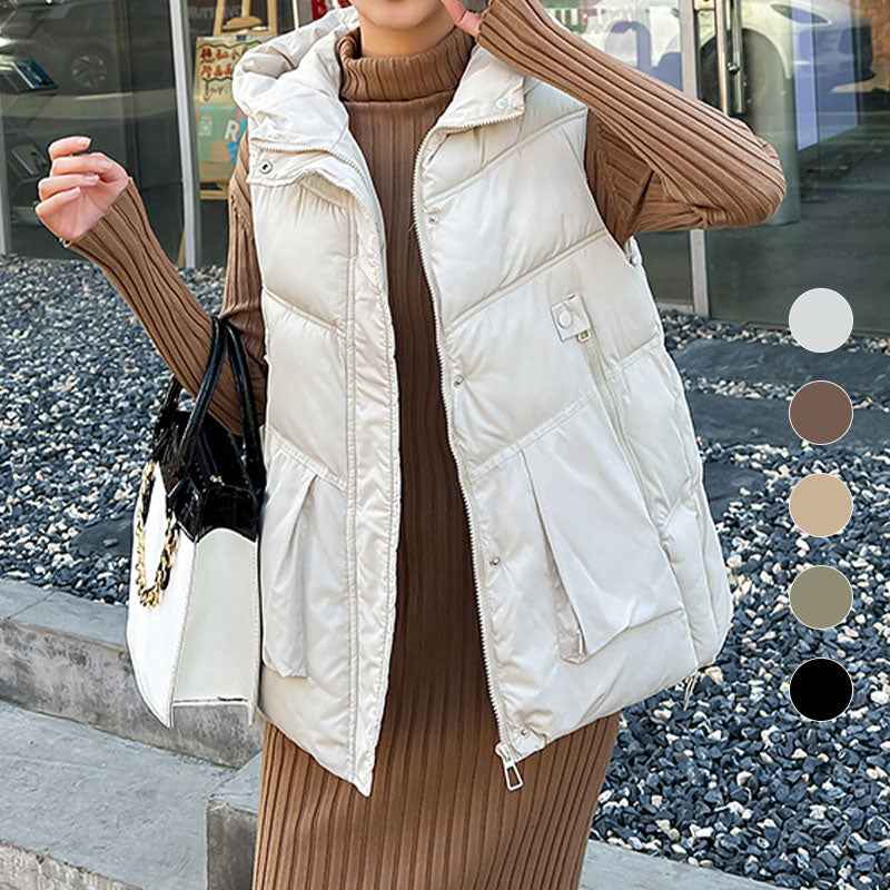 Women's Hooded Mid-Length Thick Cardigan