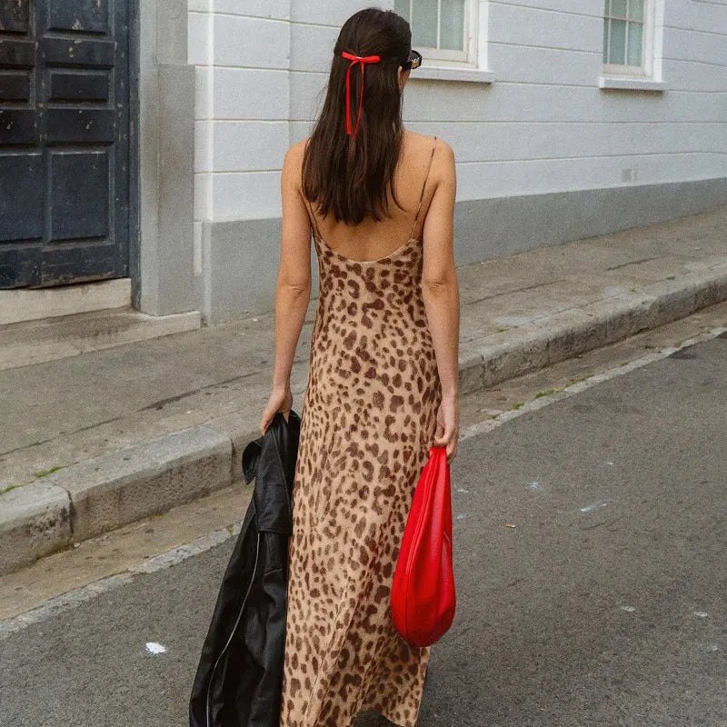 Merle | Women's Leopard Print Maxi Dress