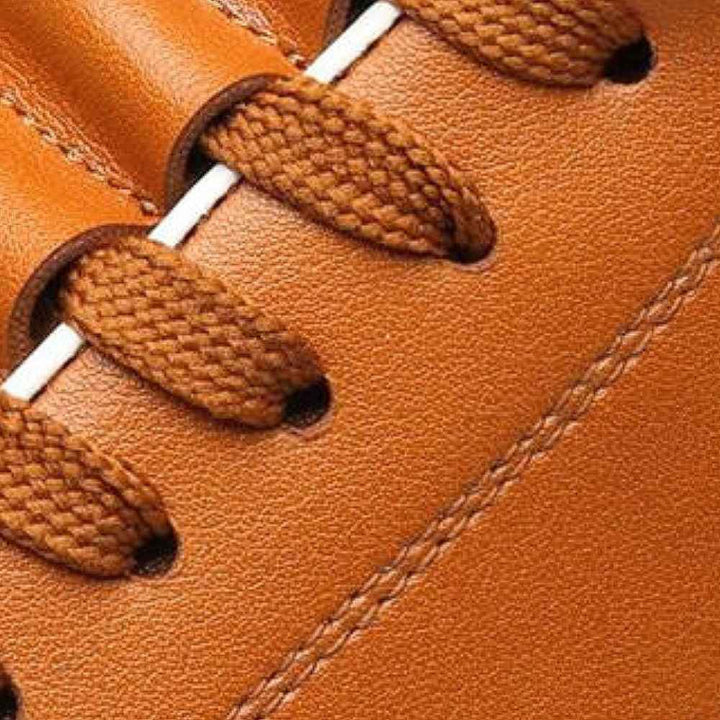 Men's Casual Lace-Up Sneakers with Decorative Stitching | Stylish Footwear