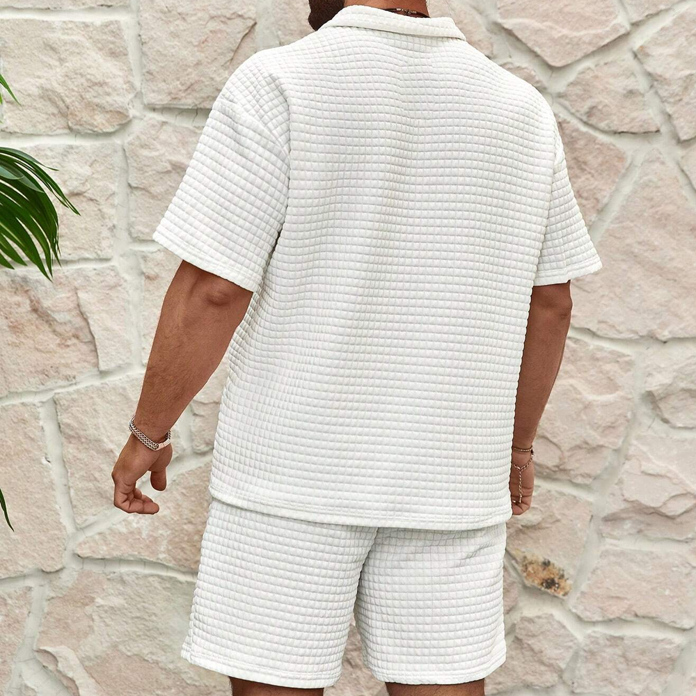 Men's Stylish Waffle Tracksuit Set