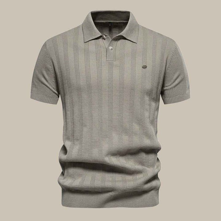 Men's Stylish Merino Wool Polo Shirt Khaki