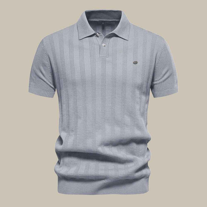 Men's Stylish Merino Wool Polo Shirt Gray