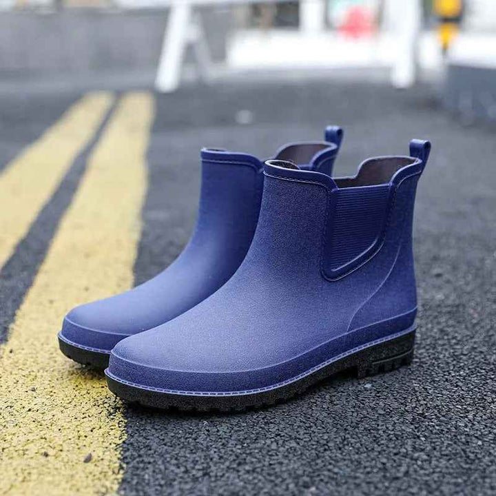 Men's Slip-On Chelsea Winter Boots | Non-Slip Design Blue
