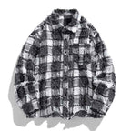 Men's Checkered Button-Up Shirt Black