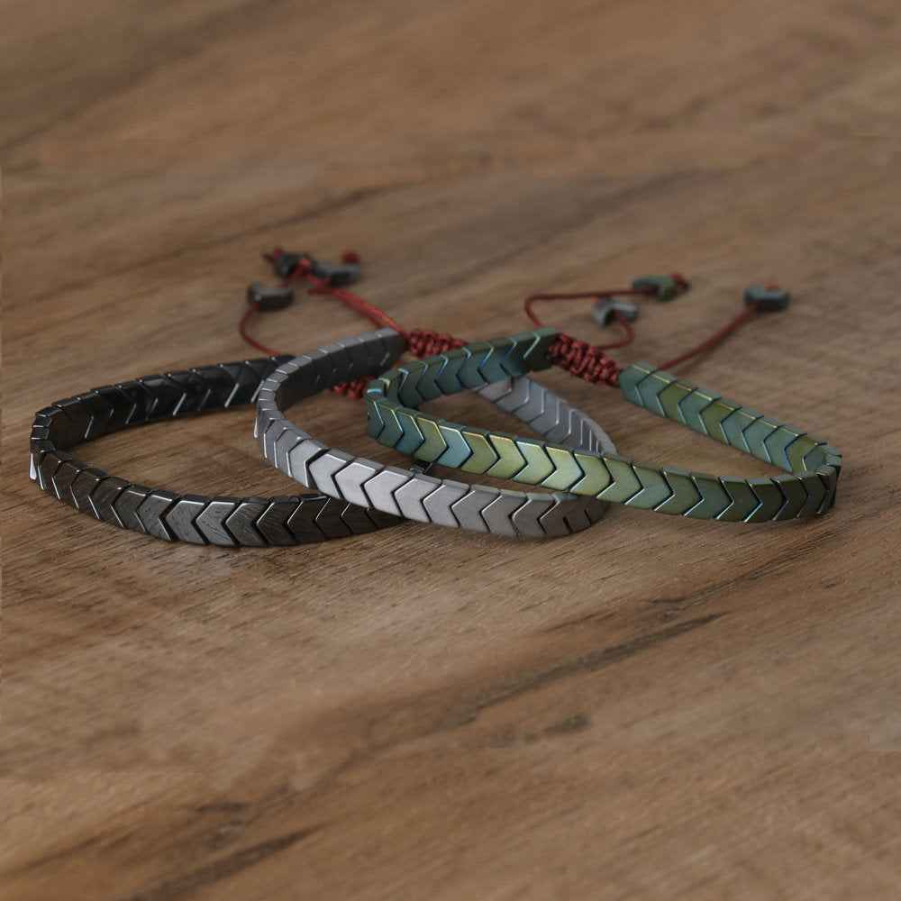 Stylish Hematite Beaded Bracelet for Wellness