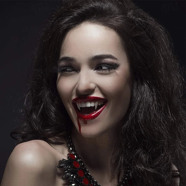 Halloween's Retractable Spring Fangs with Moldable Splint for Costumes