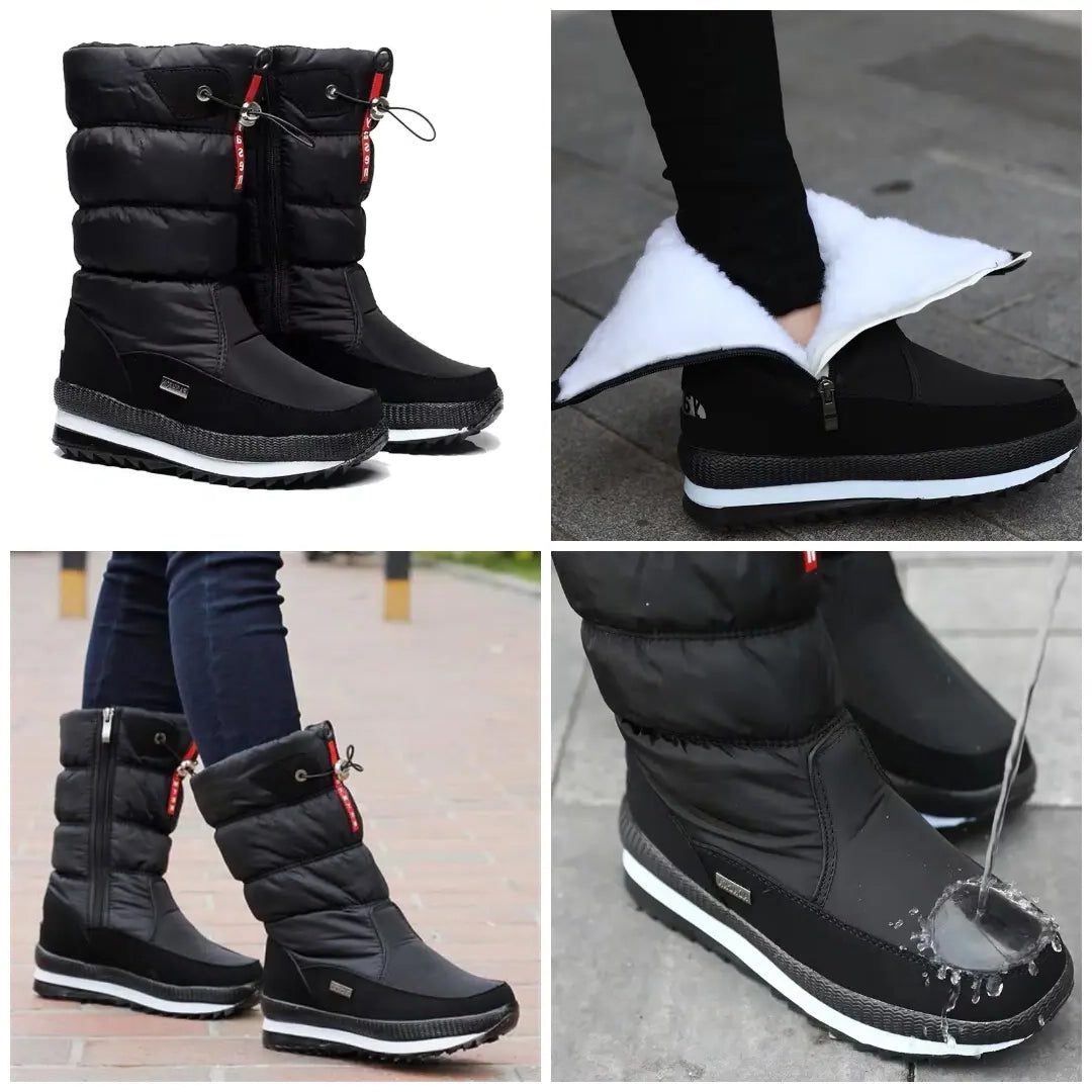 Wasserdichte Damen-Puffer-Schneestiefel