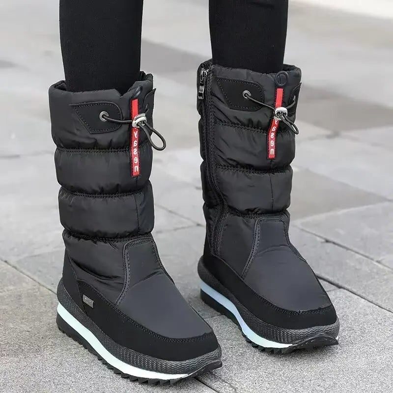 Wasserdichte Damen-Puffer-Schneestiefel